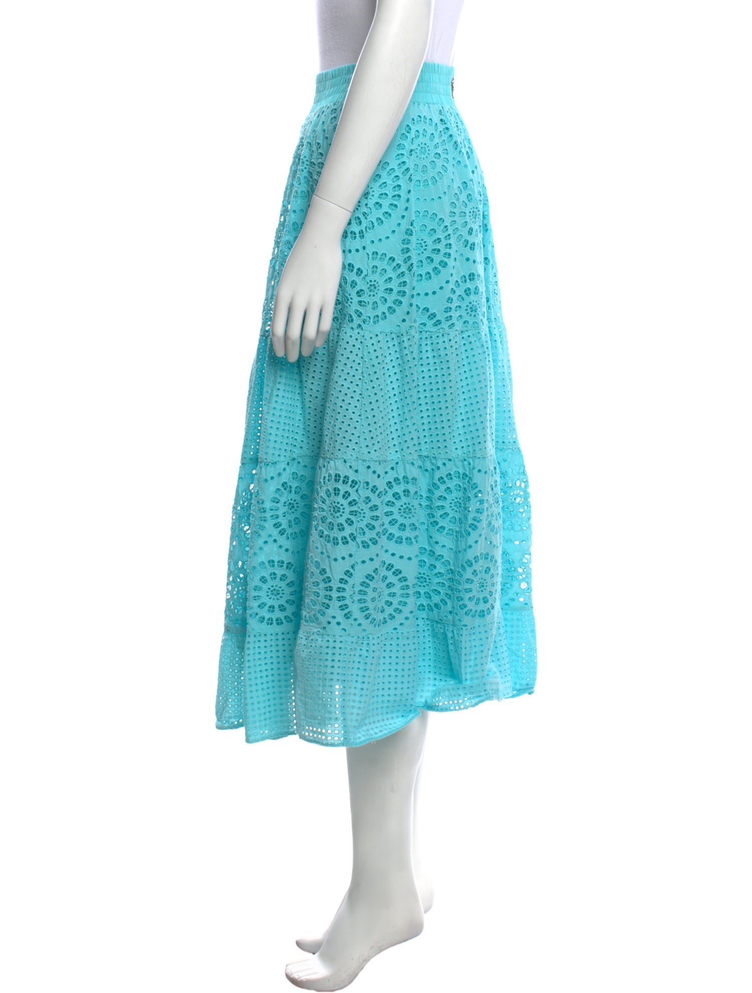 Alice + Olivia Lace Pattern Midi Length Skirt